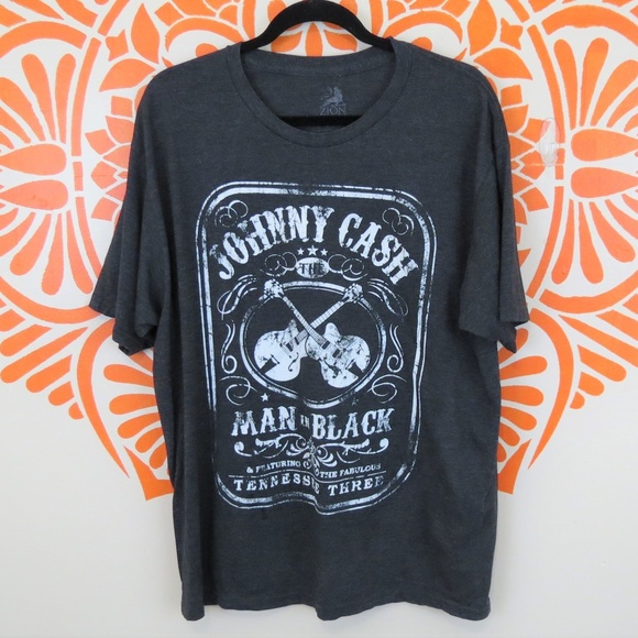 Zion Other - Johnny Cash Man In Black Gray T-Shirt 2XL